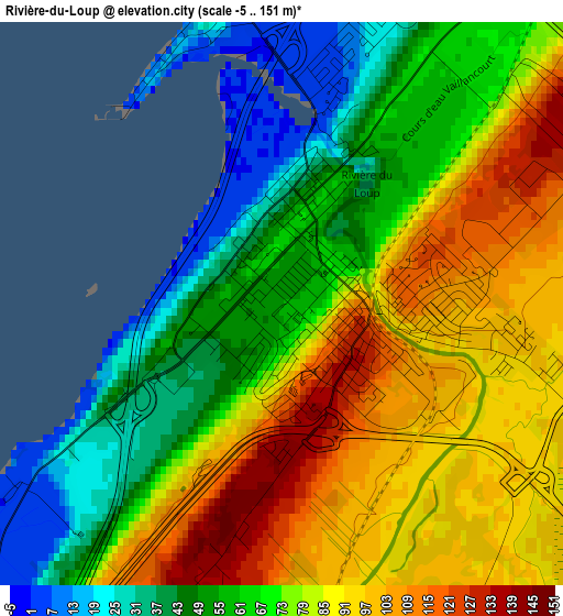 Rivière-du-Loup elevation map