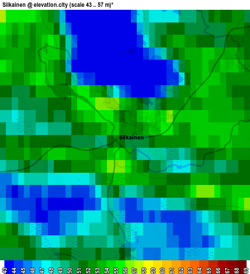 Siikainen elevation map