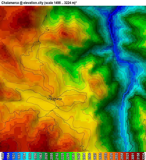 Chalamarca elevation map