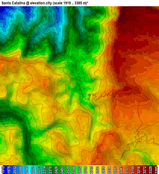 Santa Catalina elevation map