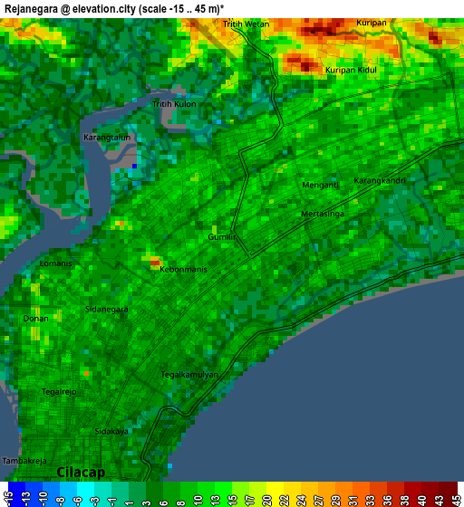 Rejanegara elevation map