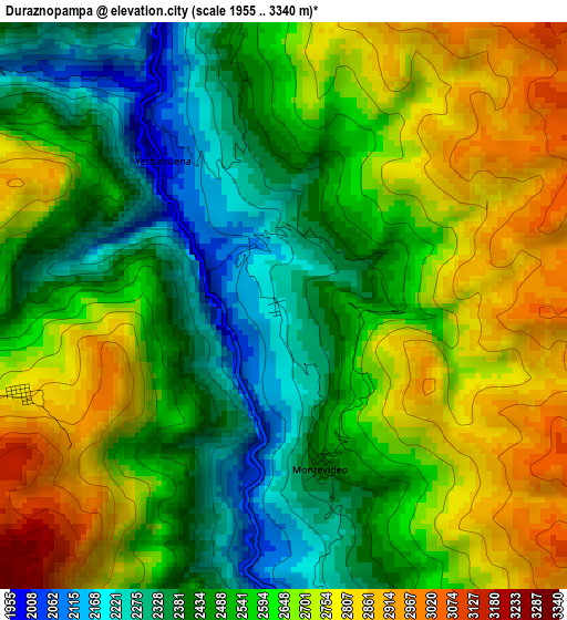 Duraznopampa elevation map