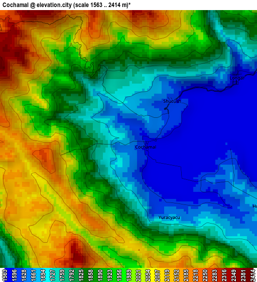 Cochamal elevation map