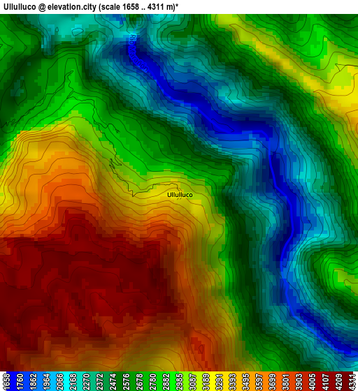 Ullulluco elevation map