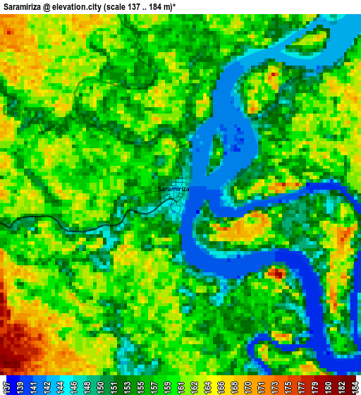 Saramiriza elevation map