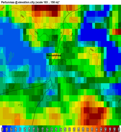 Pertunmaa elevation map