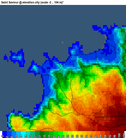 Saint Saviour elevation map