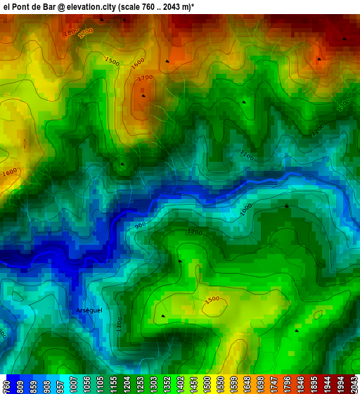 el Pont de Bar elevation map