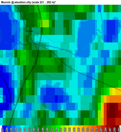 Muonio elevation map