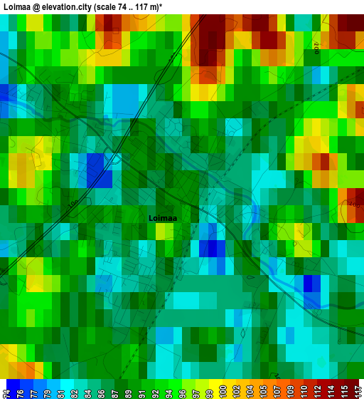 Loimaa elevation map