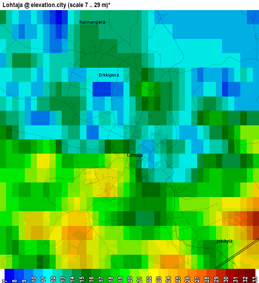 Lohtaja elevation map