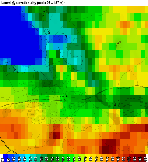 Lammi elevation map