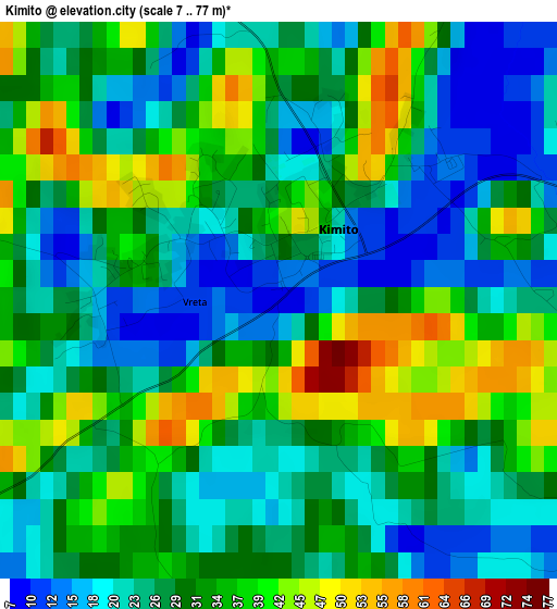 Kimito elevation map