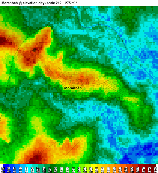 Moranbah elevation map