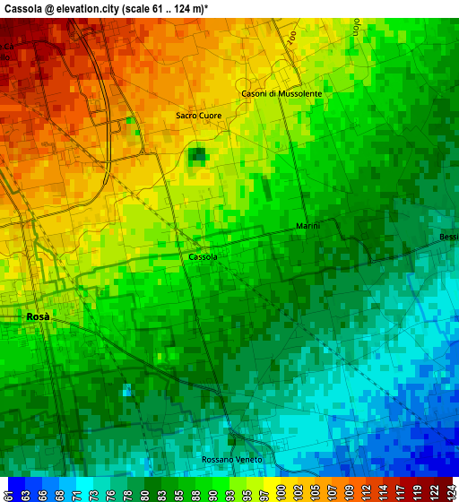 Cassola elevation map