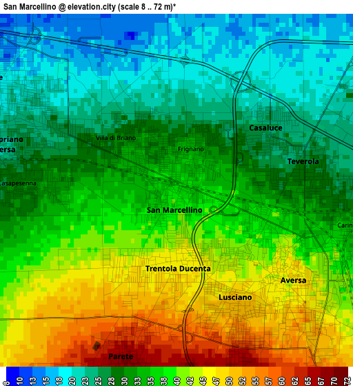 San Marcellino elevation map