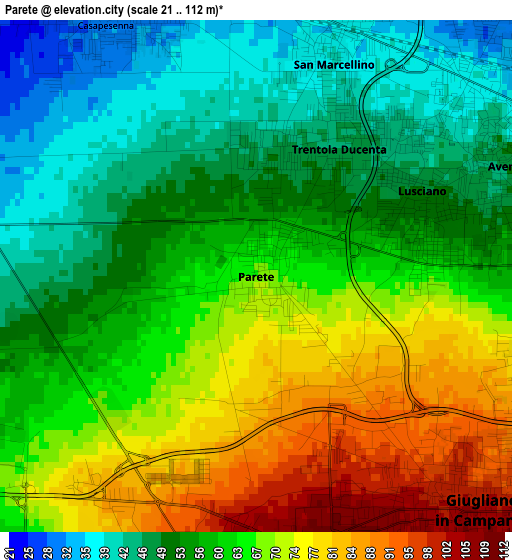 Parete elevation map