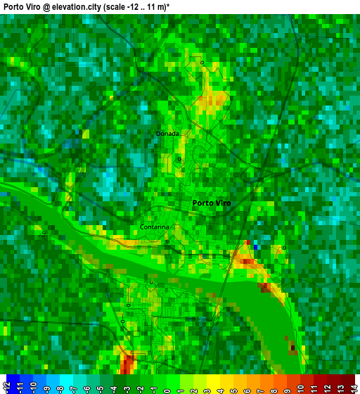 Porto Viro elevation map