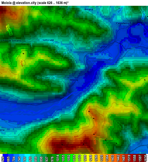 Moiola elevation map