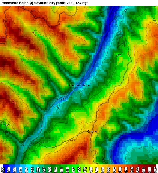 Rocchetta Belbo elevation map