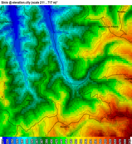 Sinio elevation map