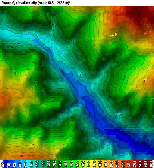 Roure elevation map