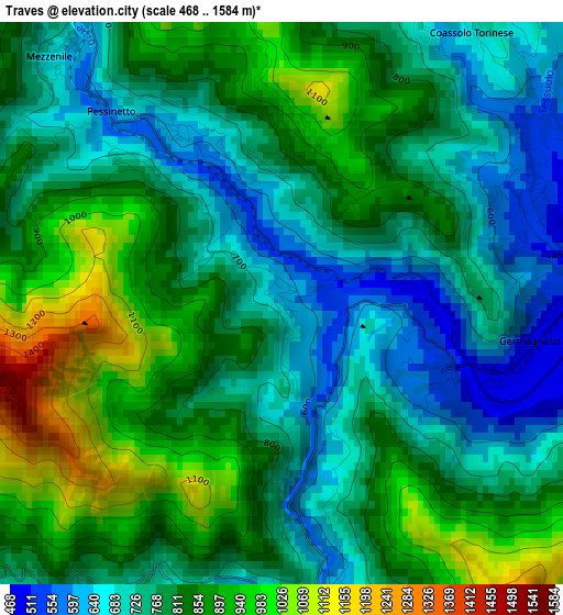 Traves elevation map