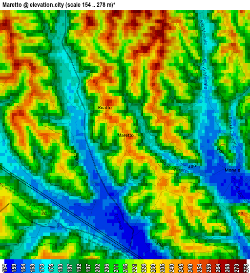 Maretto elevation map