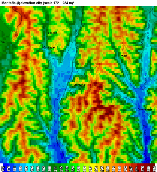 Montafia elevation map