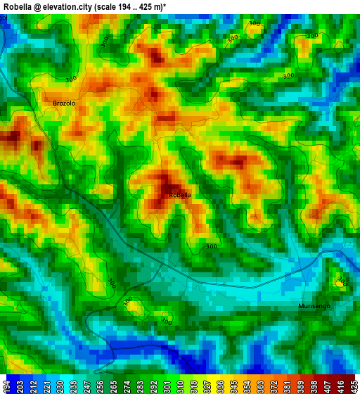 Robella elevation map