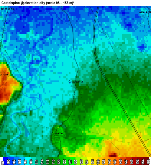 Castelspina elevation map