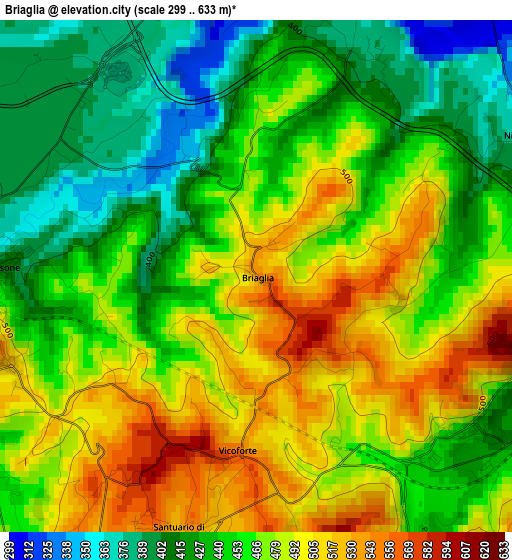 Briaglia elevation map