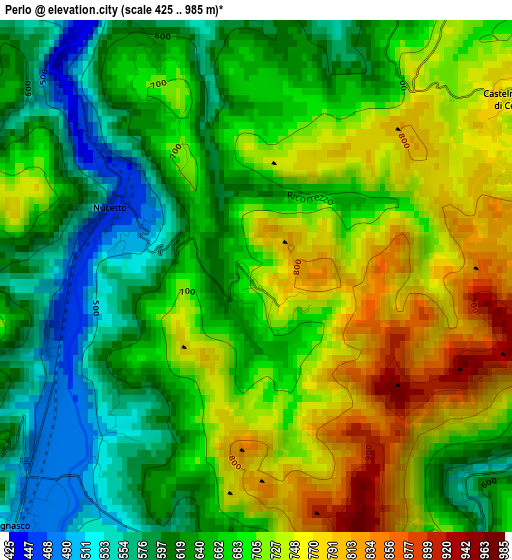 Perlo elevation map