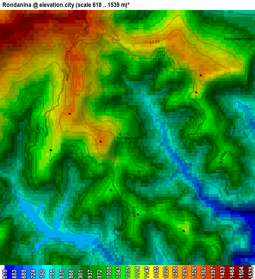 Rondanina elevation map