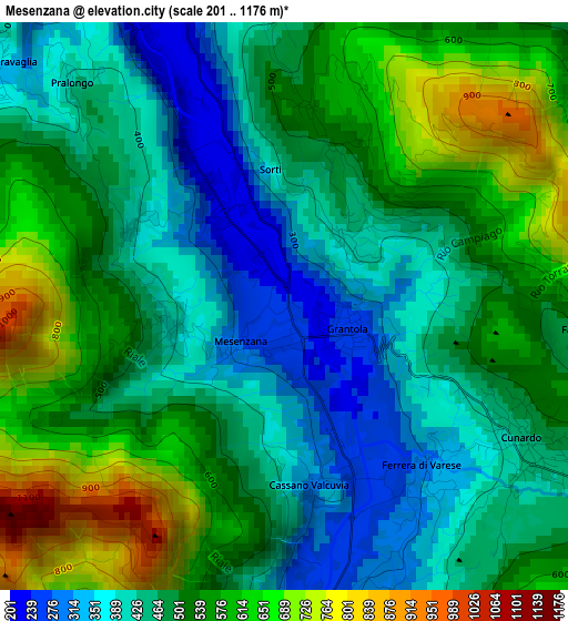 Mesenzana elevation map