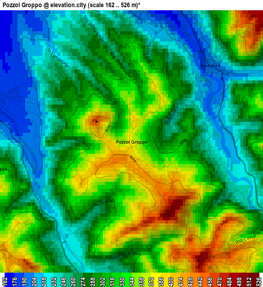 Pozzol Groppo elevation map