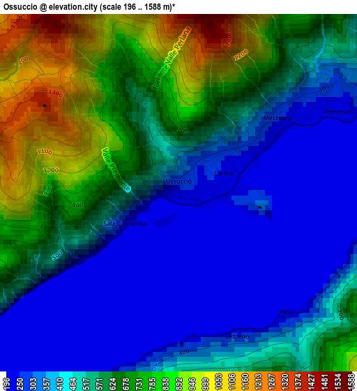 Ossuccio elevation map