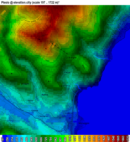 Plesio elevation map