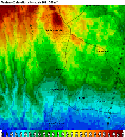 Veniano elevation map