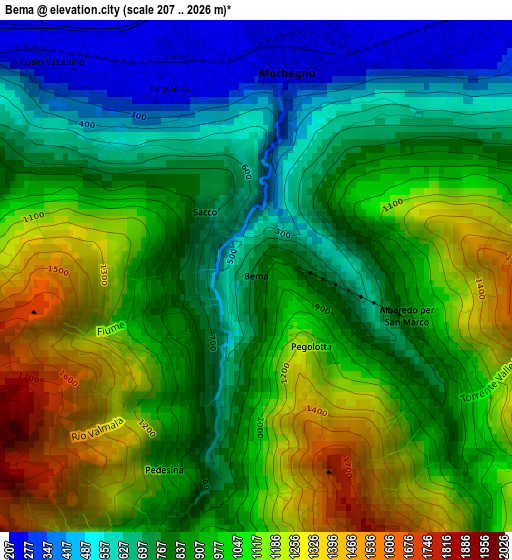 Bema elevation map