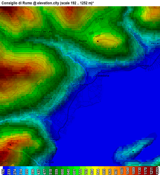 Consiglio di Rumo elevation map