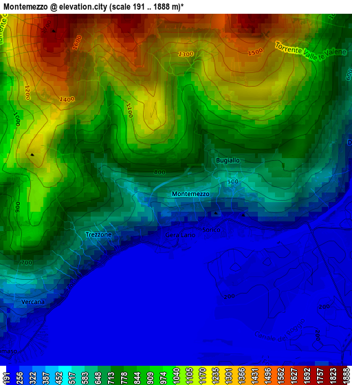 Montemezzo elevation map