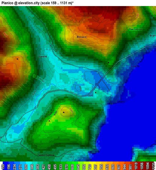 Pianico elevation map