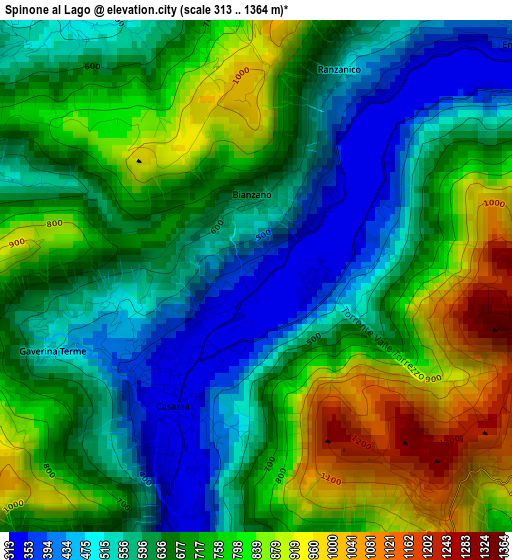 Spinone al Lago elevation map