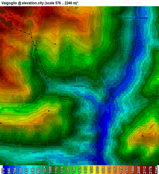 Valgoglio elevation map