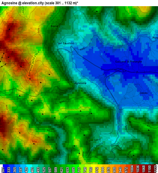 Agnosine elevation map