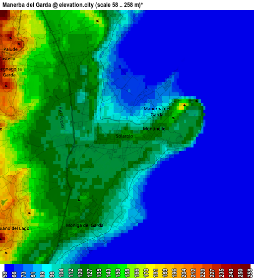 Manerba del Garda elevation map