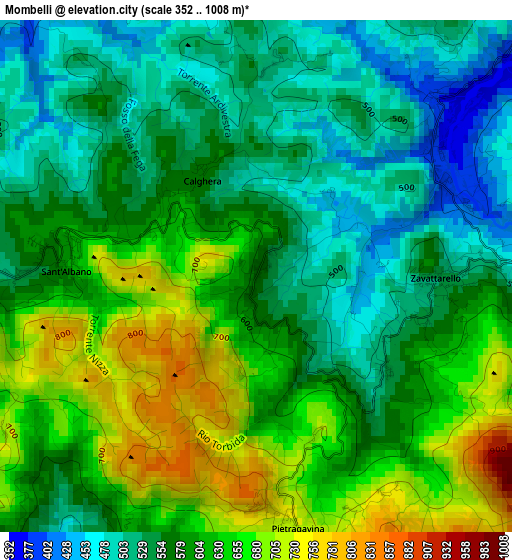 Mombelli elevation map