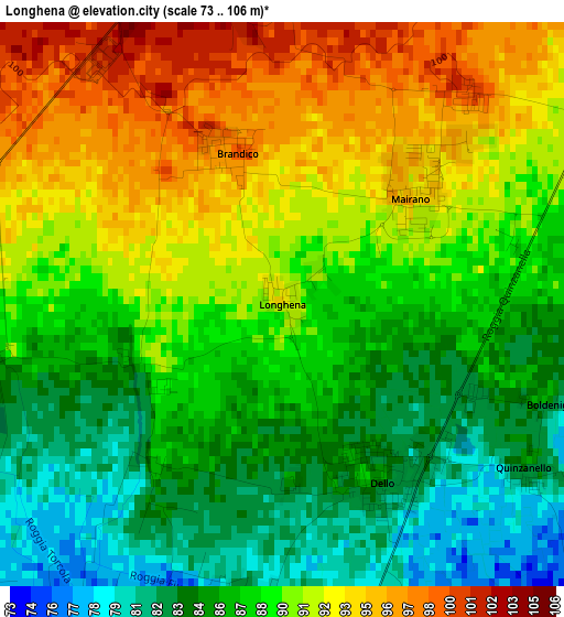 Longhena elevation map