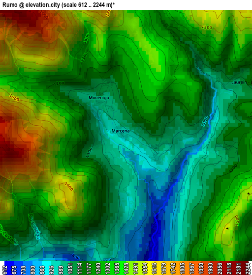 Rumo elevation map